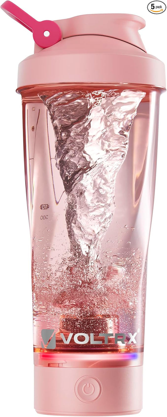 VOLTRX Premium Electric Protein Shaker Bottle, Made with Tritan - BPA Free - 24 oz Vortex Portable Mixer Cup/USB Rechargeable Shaker Cups for Protein Shakes