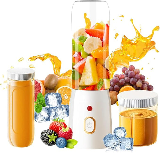 Personal Size Blender for Shakes and Smoothies,15.6 oz Portable Blender with 10 Blades and 2 cups,Rechargeable Mixers Fresh Fruit Juicers For Travel,Sports,Outing