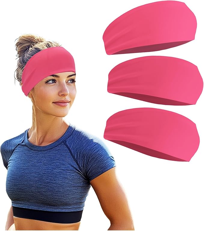 Headband for Men & Women, Sweat Wicking Sports Sweatband Headbands, Workout Running Training Yoga Basketball Hairband