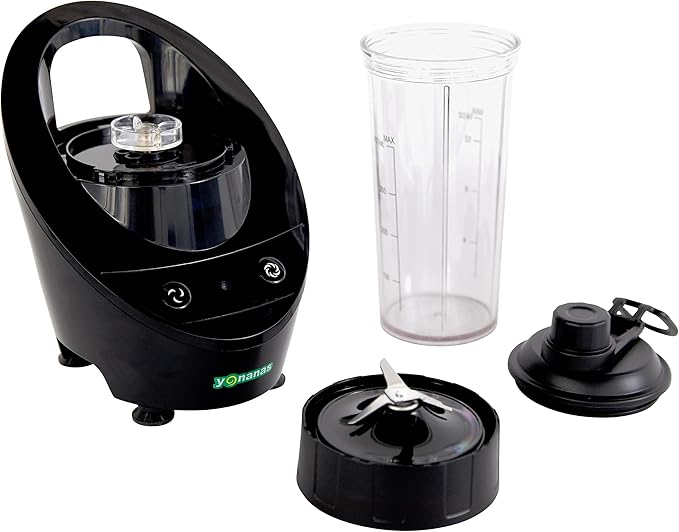 Yonanas Personal Blender with 13.5-Ounce Portable Cup and Drinking Lid for Shakes and Smoothies, BPA Free, 300-Watts, Black