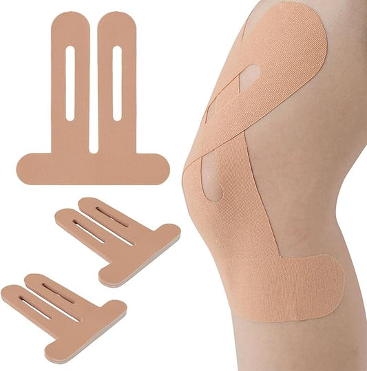 10Pcs Kinesiology Tape for Knees,Athletic Tape,Waterproof & Breathable Kinesio Tape,Elastic Sports Tape for Knee Pain Relief,Kinesiology Tape Precut,Knee Tape,Muscle Tape for Knee Support (Skin Color)