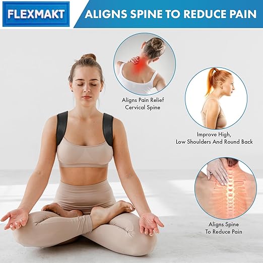 Posture Corrector Just For Women - Adjustable Back Brace - Full Spine Support & Alignment Pain Relieves Neck, Shoulder, Clavicle & Lumbar Pain Breathable & Comfortable - Sizes Medium & Large Perfect for Office, Home & Daily Use!!!