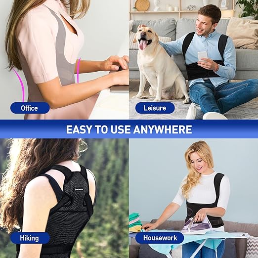 Posture Corrector for Women and Men, Adjustable Back Brace & Straightener for Scoliosis - Hunchback Correction - Back Pain/Spine Corrector/Back Support and Posture Trainer (Small)