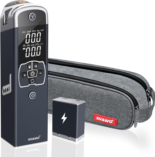 Tire Inflator Portable Air Compressor: Cordless Deflatable Air Pump for Car Tires - 150PSI Tire Pump with Pressure Gauge for Car Bike Motorcycle