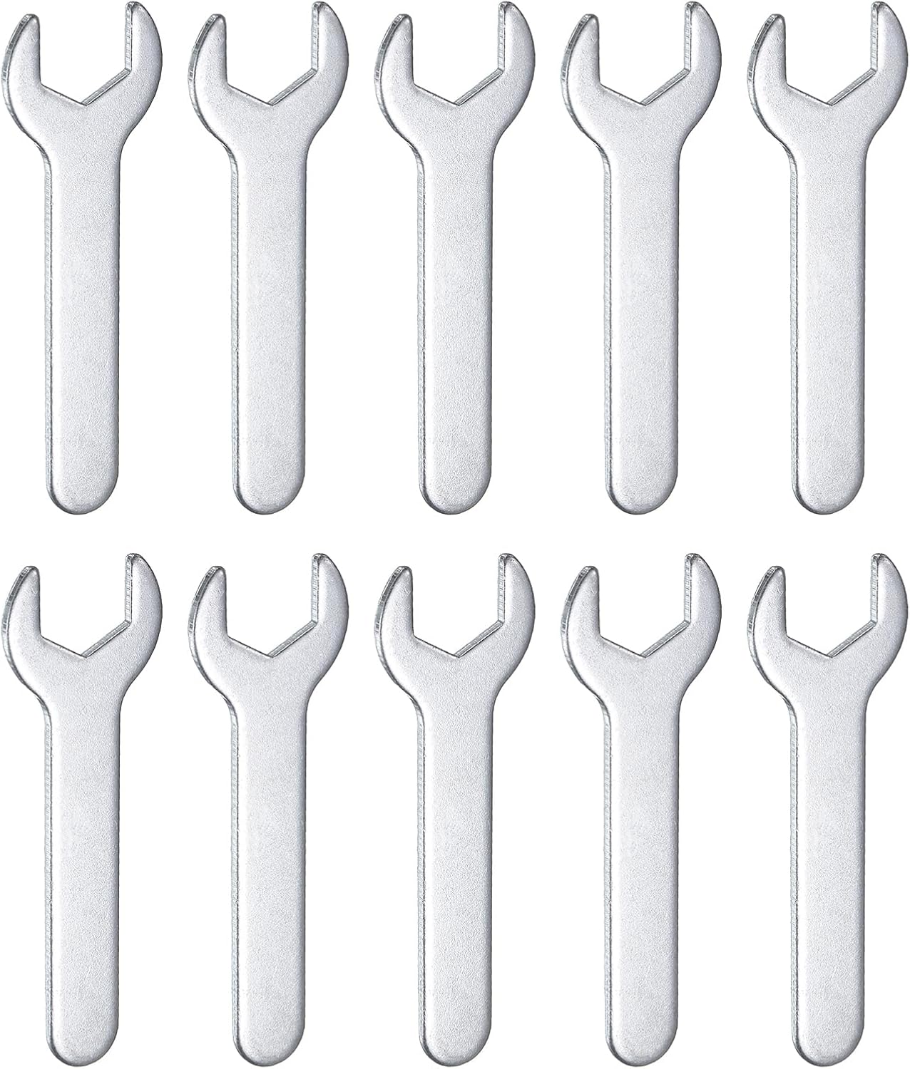 HARFINGTON 10pcs Small Wrench 13x70x2mm Metric U-Shaped Single Open Ended Spanner Super Thin Flat Head Galvanizing Wrench for Automotive Repair Furniture Assembly