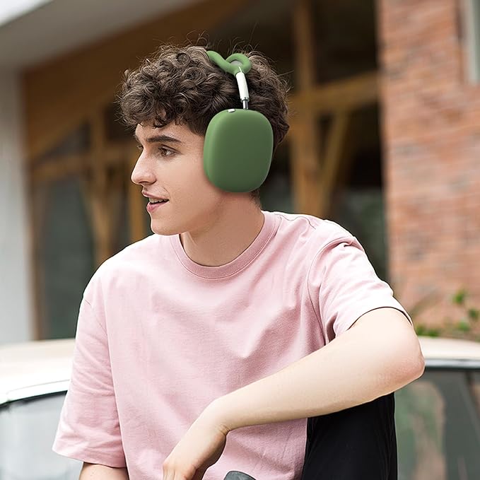 Silicone Case Cover for AirPods Max Headphones, Anti-Scratch Ear Pad Case Cover/Ear Cups Cover/Headband Cover for AirPods Max, Soft Sweat-Proof Silicone Protector Accessories for Apple AirPods Max