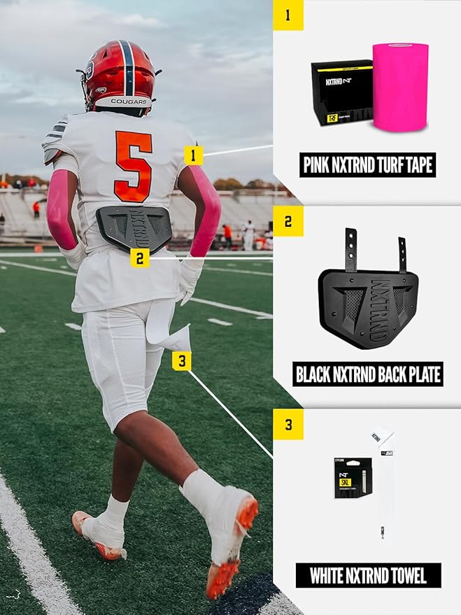 Nxtrnd TRF Turf Tape Football, Extra Wide Kinesiology Tape, Protects from Turf Burn (Pink)