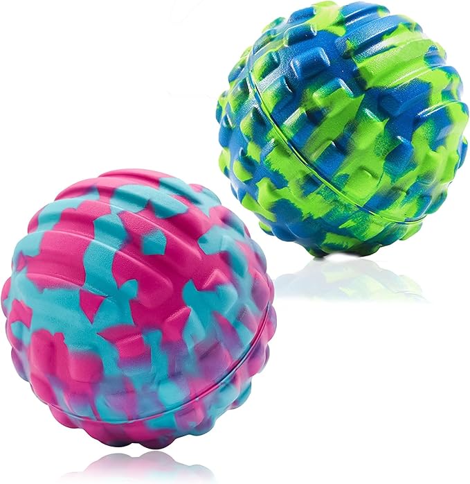 Deep Tissue Massage Ball for Exercise & Recovery - SGS Certification-Targets Back, Shoulder, Legs&Feet-Relieves Muscle Knots, Joint Pain&Tightness, Pressure Point Therapy- Myofascial Release Ball Set