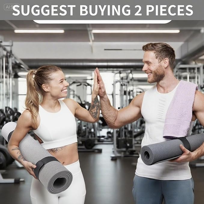 25" Yoga Mat Strap | Slap Band Holder for Carrying and Storage Mats | Rolled Scrunchie Yoga Essential Accessory