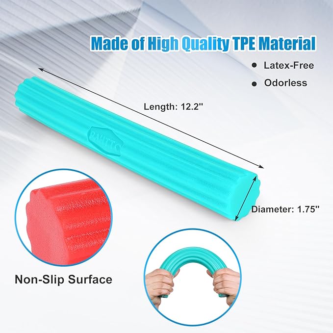 Flexible Resistance Bar for Physical Therapy, Resistance Exercise Twisting Bar for Tennis Elbow, Tendonitis Pain Relief & Grip Strength Improve