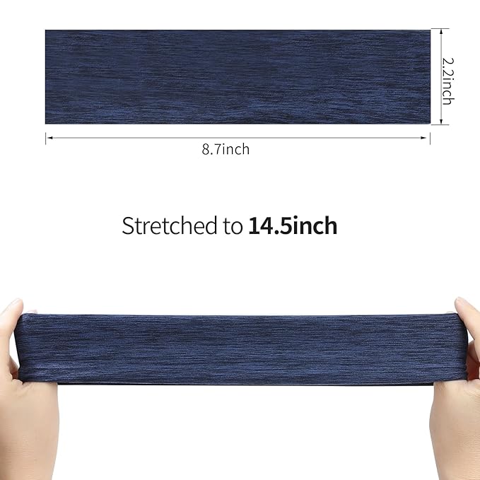 8 Pack Sport Headbands for Women, Elastic Soft Fabric Non-Slip Hair Bands Hair Warp for Daily Workout Yoga Running Sports