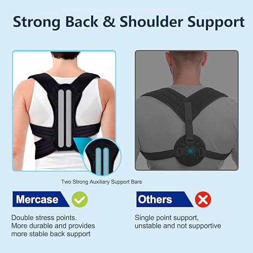 Mercase Posture Corrector for Men & Women, Adjustable Back Brace for Upper Back & Shoulder Support, Pain Relief & Better Posture, Large(32-39 inches)