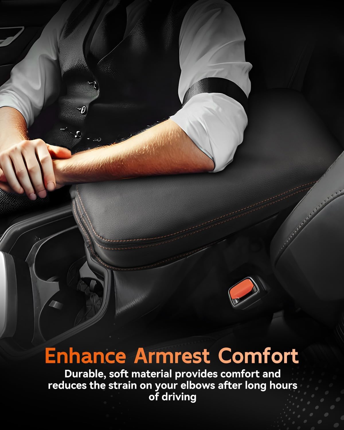 CDEFG for Toyota RAV4 2019-2025 Center Console Cover Armrest Box Cover for RAV4 (LE, XLE, XLE Premium, Limited) 2020 2021 2022 2023 2024 2025 Accessories Arm Rest Protector