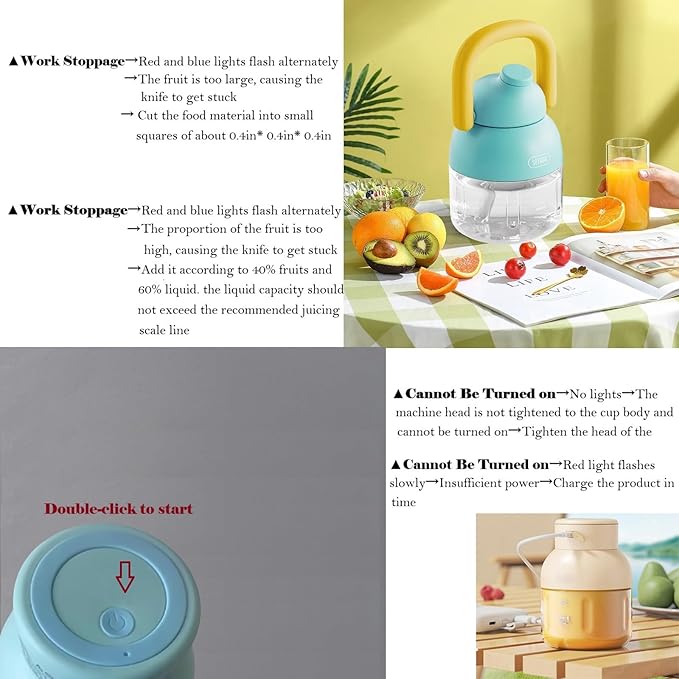 41oz,Portable Blender for Shakes and Smoothies, Leak-proof Water Bottle with Removable Straw, Handle, Lid and Shoulder Strap, BPA-free, Type-C Rechargeable, Cordless Portable Juicer，Blue