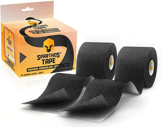 Sparthos Kinesiology Tape - Incredible Support for Athletic Sports and Recovery - Free Kinesiology Taping Guide! - Uncut 2 inch x 16.4 feet Roll