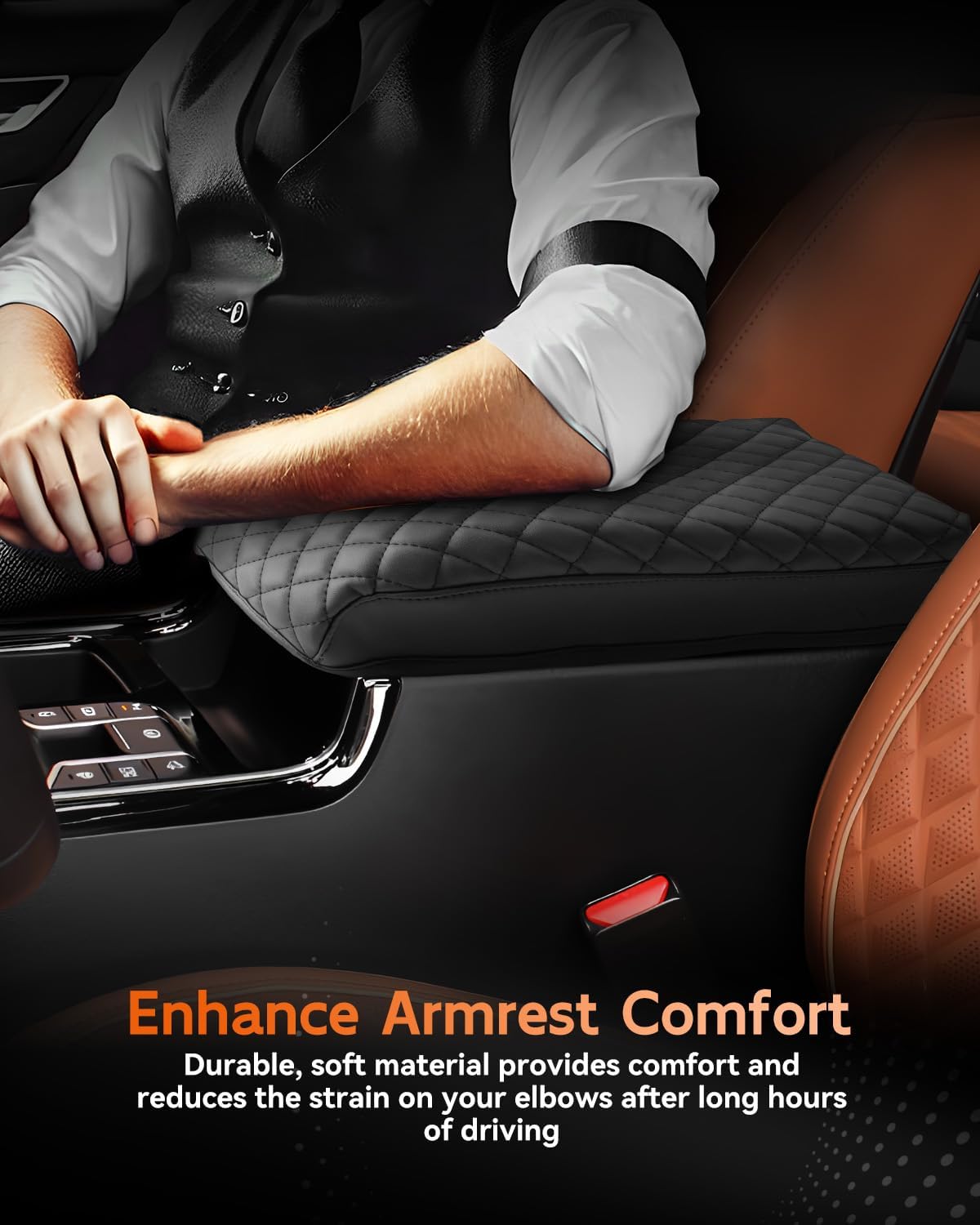 CDEFG for Kia Sorento MQ4 2021-2025 Center Console Cover Armrest Box Cover for 2022 2023 2024 2025 Sorento (LX, S, EX, SX,SX Prestige) Accessories Console Arm Rest Protector