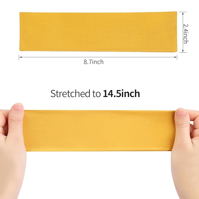 8 Pack Sport Headbands for Women, Elastic Soft Fabric Non-Slip Hair Bands Hair Warp for Daily Workout Yoga Running Sports, Combo 7