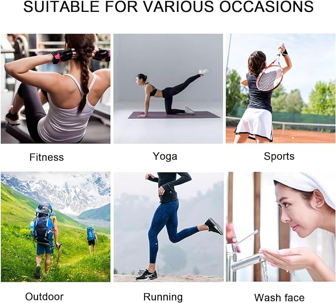 Yoga Headbands for Women, Non Slip Elastic Sweat Hairbands, Solid Color Head Accessories Headscarves Hair Hoop, Sweat-absorbing Hairbands for Sports, Fitness, Running