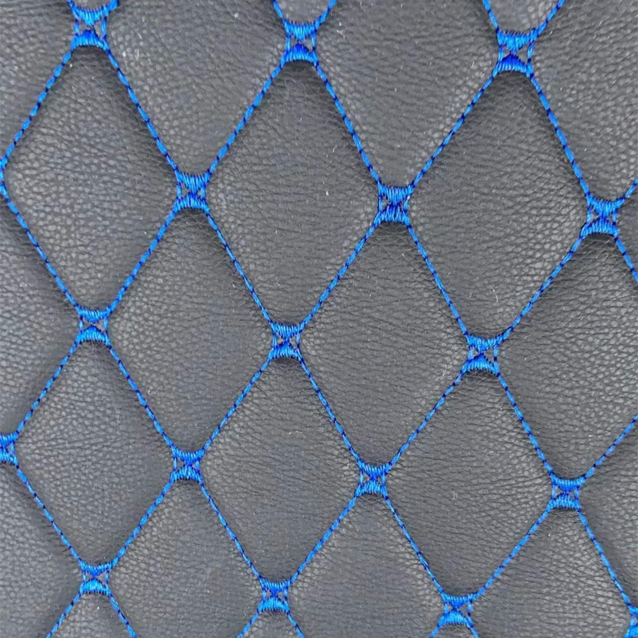 Custom All-Weather Protection Luxury Leather Floor Mats for Cars SUVs Trucks According Anti-Slip Leather Floor mats ﻿ (Black Blue)