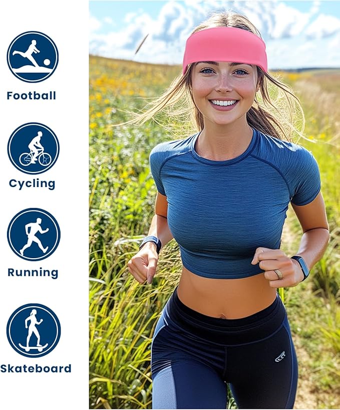 Headband for Men & Women, Sweat Wicking Sports Sweatband Headbands, Workout Running Training Yoga Basketball Hairband