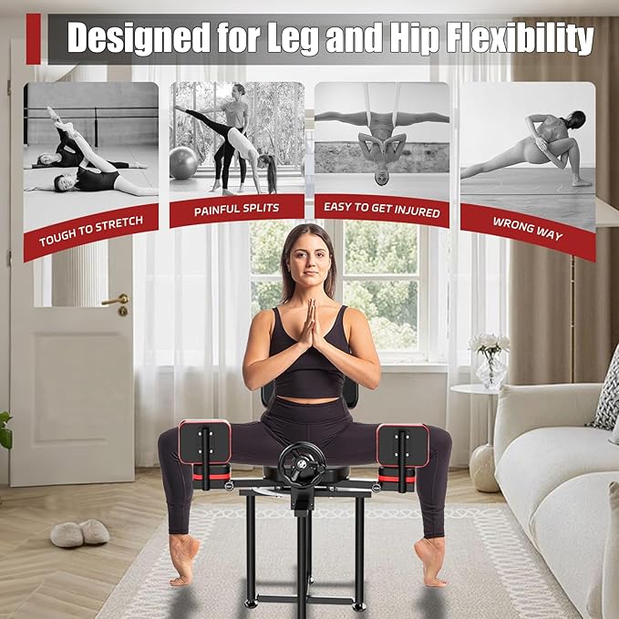 Leg Stretcher，300lbs Leg Stretcher Split Machine,for Flexibility Heavy Duty Leg Stretching Equipment Stretching Training Machine Split Leg Training for Home Yoga Dance Gym