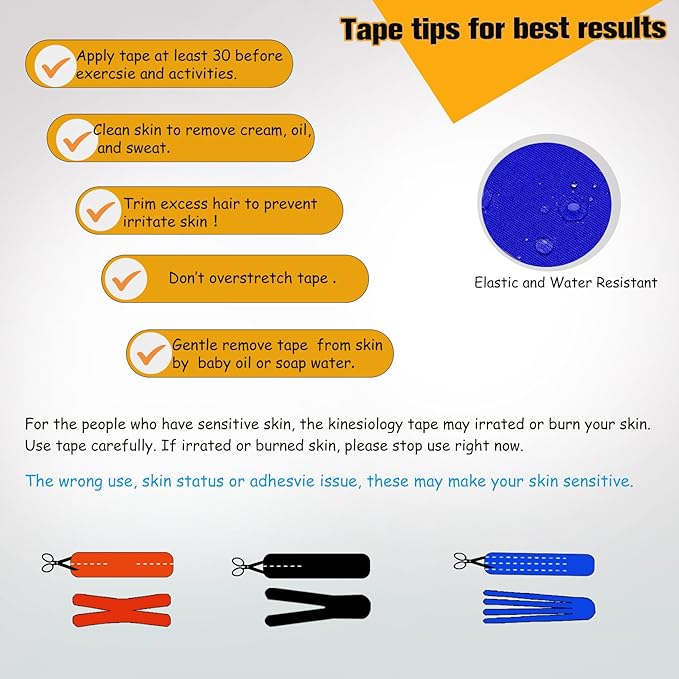 Pro Synthetic Kinesiology Tape 1 Roll, Athletic Sports Tape for Muscle Joint Support, Pain Relief for Knee Elbow Wrist Ankle, 2 in x 16.4 Ft, Beige