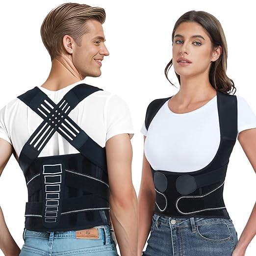 Back Brace Posture Corrector for Women and Men with Spine Vertical Alignment System, Lower Back Pain Relief, Back Straighter Instant Posture Corrector - Scoliosis