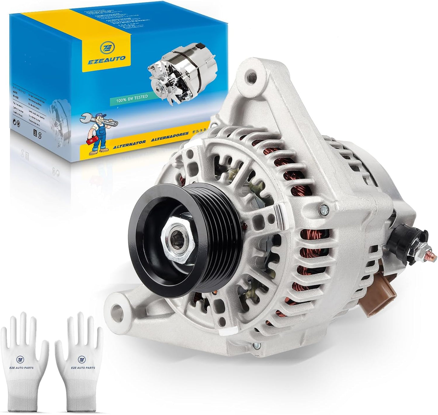 Ezexpreze L4 1.8L 13878N Alternator Replacement for Toyota Corolla 2003 2005 2006 2007 2008, Matrix 2003-2008, Celica 2000-2005, for Pontiac Vibe 2003 2004 2005 2006 2007 2008 Replace# 27060-0D110