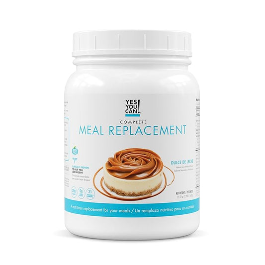 Yes You Can! Complete Meal Replacement - 15 Servings, 20g of Protein, 0g Added Sugars, 21 Vitamins and Minerals - All-in-One Nutritious Meal Replacement Shake (Dulce De Leche)