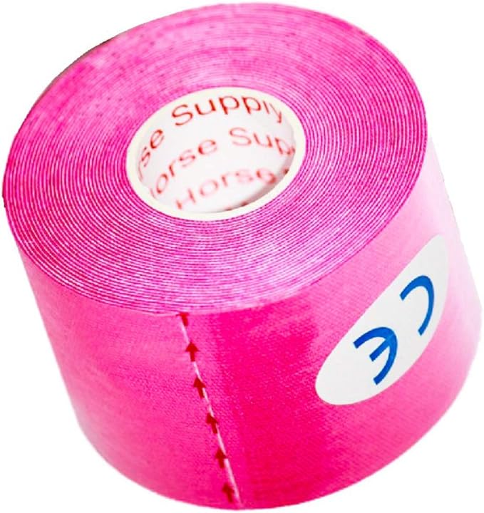 PreCut Kinesiology Tape Sport Pro (20 Pre Cut 10 Inch Strips per Roll) Athletic Recovery Muscle Support Physio TheWrapeutic Aid (Pink) (Single Roll)