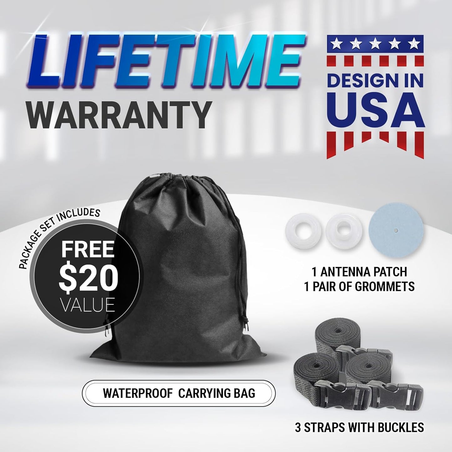 iCarCover Custom Car Cover for Chevy Styleline Deluxe 2-Door, 4-Door (1949-1952) Waterproof All Weather Rain Snow UV Sun Protector Full Exterior Indoor Outdoor Car Cover (Stripe - Gray/Black)