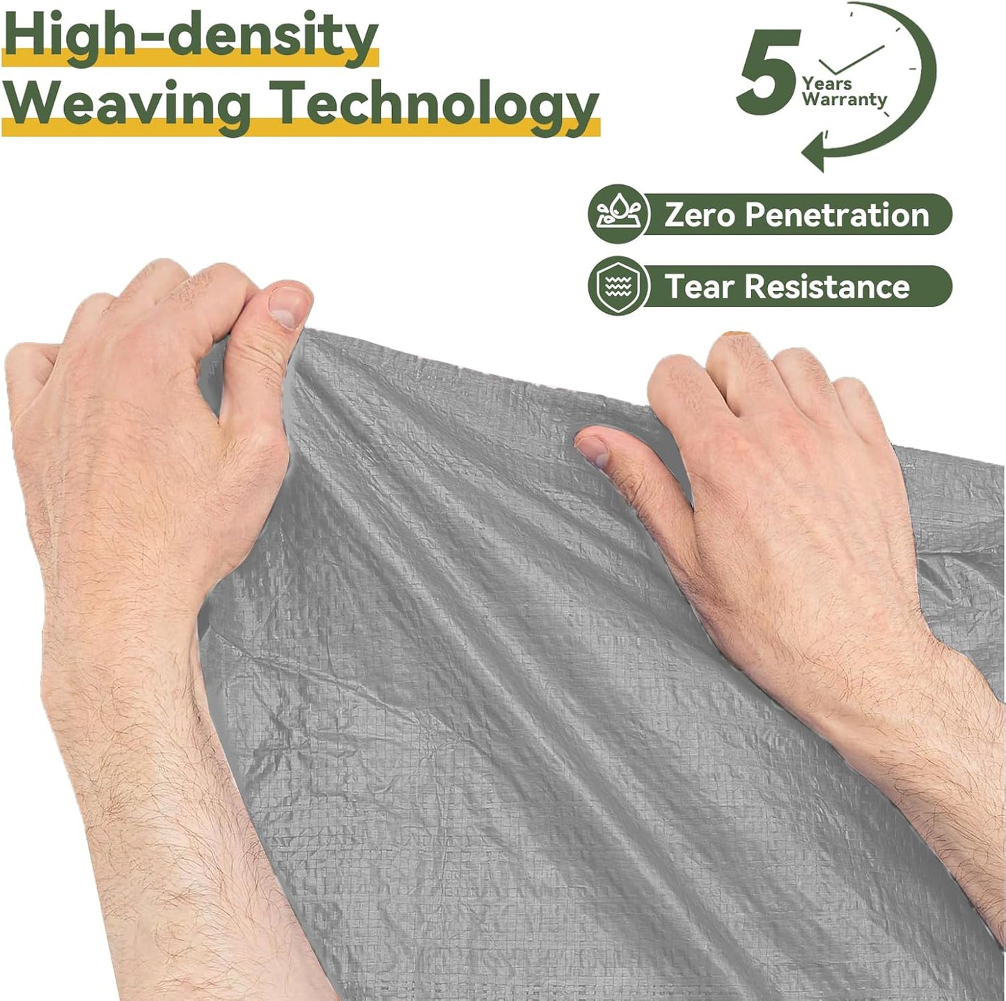 Aoxun 10x20 ft Heavy Duty Carport with Tarp & Wind Resistance Portable Carport Car Tent Outdoor Car Port with Tear Resistant Canopy, No Sidewall - Gray