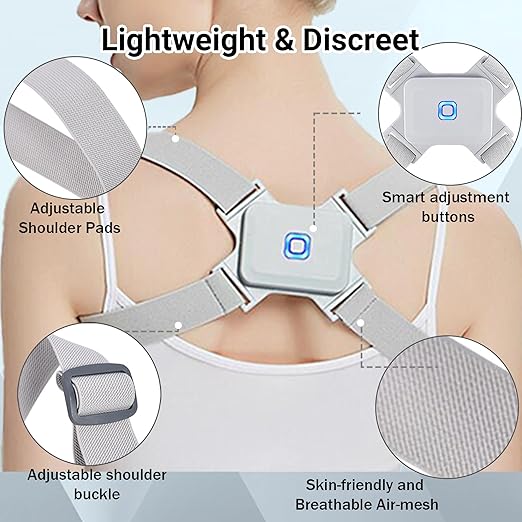 Adjustable Intelligent Posture Corrector for Adults & Kids – Smart Back Brace with Real-Time Vibration Reminder for Improved Spinal Alignment & Humpback Prevention