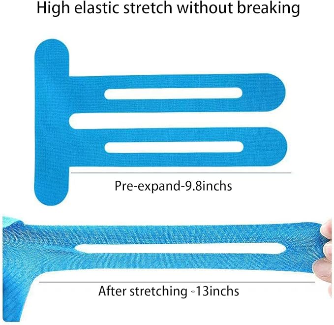 Precut Kinesiology Tape for Knees,15-30 Pcs – Elastic Knee Support & Stability, Pain Relief – Waterproof, Breathable, Hypoallergenic Athletic Tape