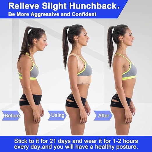 Women Back Braces Posture,Adjustable Upper Back Brace for Clavicle Support and Providing Pain Relief from Neck,Back Brace and Posture Corrector for Women and Men(Large/X-Large 35""-43"")