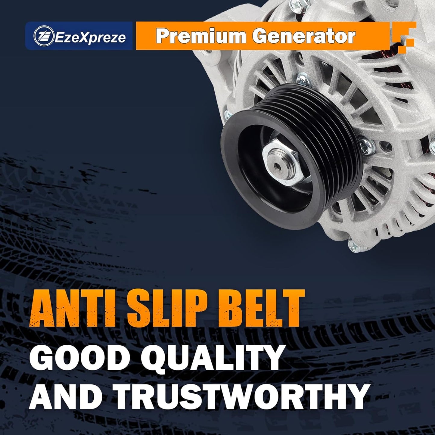 Ezexpreze Alternator 11176N Replacement for 2006-2011 Honda Civic L4 1.8L, 7-Groove Pulley, 80A 12V, OE#11176 31100RNAA01 31100RNAA01RM 31100RNAA012M2 AHGA67 A002TC1391 SB347 LRA3157