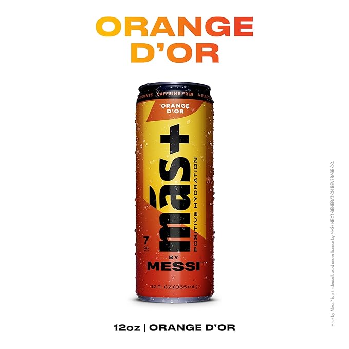 Más+ by Messi 12oz Variety Pack, Sports Drink & Hydration Beverage, Natural Flavors with Vitamins and Electrolytes, No Artificial Sweeteners or Colors, 12-pack