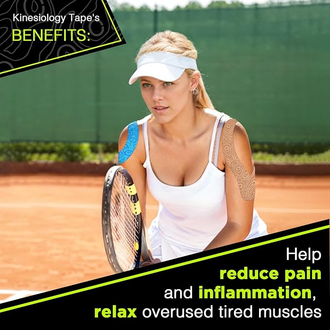 OK TAPE Precut Y-Shape Kinesiology Tape for Shoulder, Knee, Back, 10 Pcs, K Tape Strips, Provide Support & Relieve Discomfort, Water-Resistant Elastic Athletic Tape (3.5" x 10", Pink)