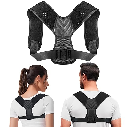 Posture Corrector for Men and Women, Adjustable Shoulder Brace, Invisible Back Support Brace Shoulder Straightener for Neck Shoulder & Upper Back Pain Relief, Medium