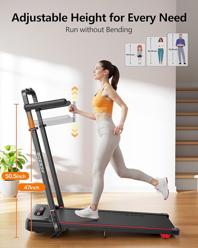 3 in 1 Under Desk Treadmill with 10% Incline, Walking Pad Treadmill with Removable Desk Workstation, Adjustable Height for Different Need, Foldable for Home Small Office