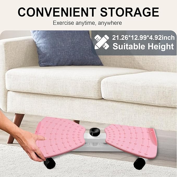 Waist Twister Machine with Resistance Bands - 300 lbs Weight Capacity, Non-Slip Twist Board, Noiseless Ab Twister for Belly Fat Loss, Home Gym Equipment for Women/Men