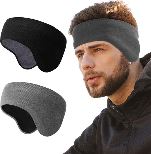 WTACTFUL Winter Double-Layer Fleece Ear Warmers Muffs Headband Ear Covers for Men Women Ski Running Cycling Hiking