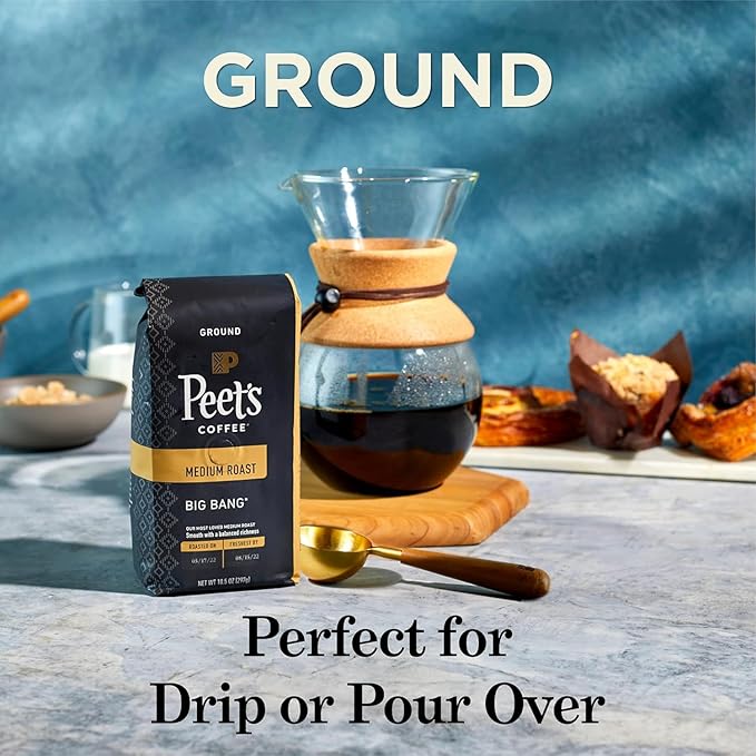 Peet's Coffee, USDA Organic Dark Roast Ground Coffee - French Roast 18 Ounce Bag