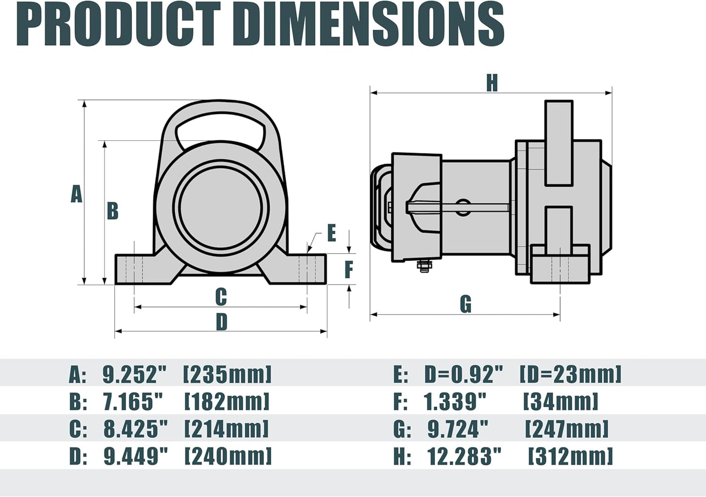Dump Truck Vibrator Replacement for Clean Bed, Shake Out Excess Material in Truck Bed (DC-3500)