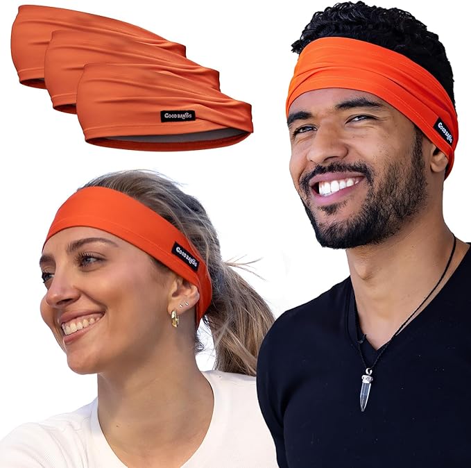 Sweatband for Men and Women - Unisex Headband That Wicks Moisture and Eliminates Excess Sweat - Durable & Long-Lasting - Running, Sports, Football, Triathlons, Construction, Yoga, Gym