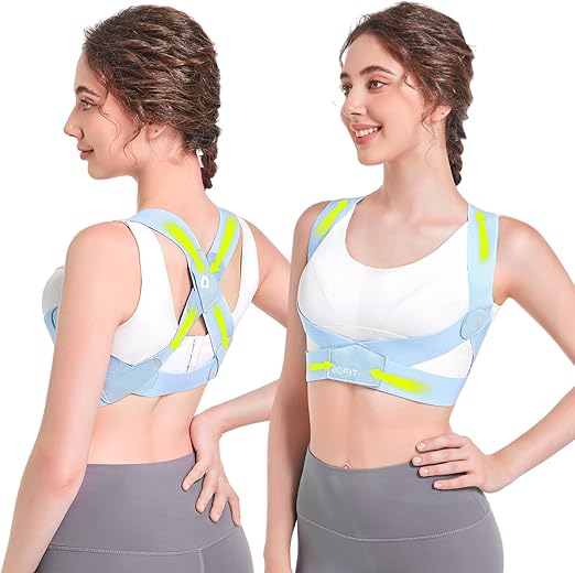 Posture Corrector for Women with X-Shaped Biomechanical Design, Comfort Fit Back Brace, Improves Posture, Corrects Hunchback, Relieves Neck, Shoulder, Upper Back Pain, Invisible Under Clothes XL