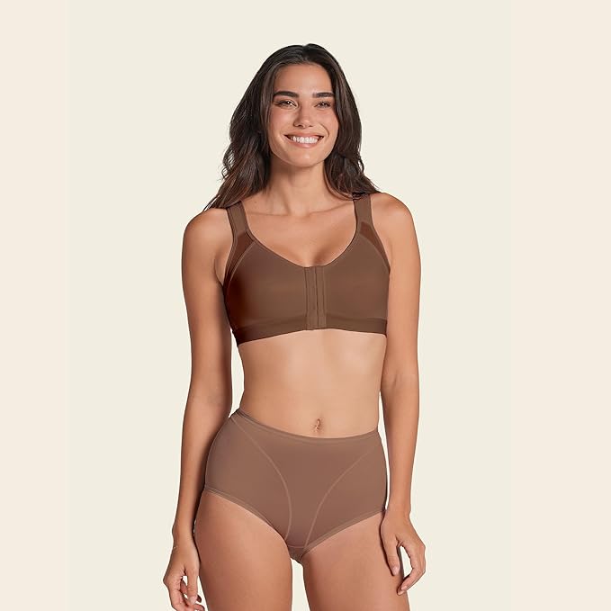 Leonisa Posture Corrector Bra Wireless Front Closure Bra for Women Full Coverage