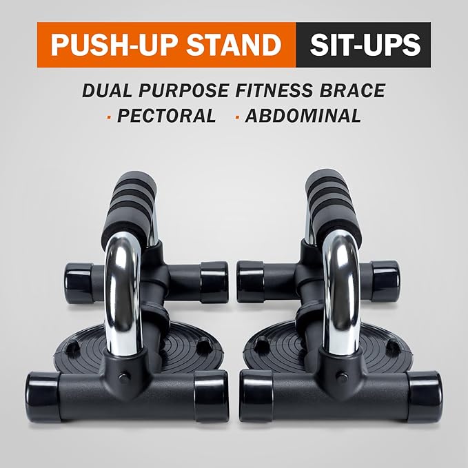 Push-Up Bar, Anti Slip Push Up Stand, Metal Push-Up Handles, Sponge Material Handle Cover, Cushioned Foam Grips, Family exercise