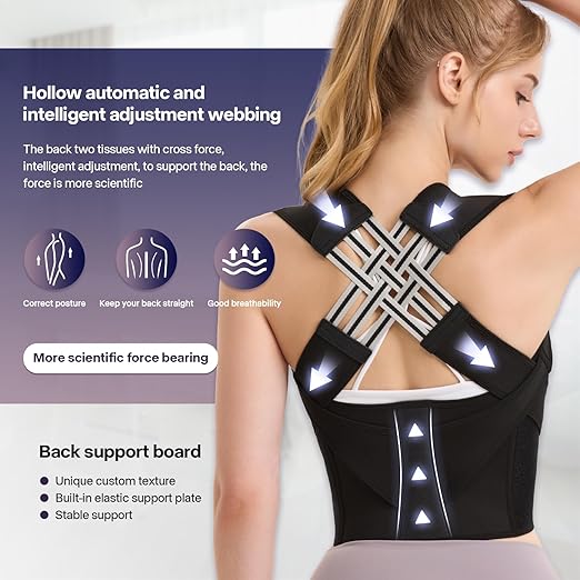 Back Brace Posture Corrector for Women and Men,Adjustable Shoulder Straightener,Used for correcting posture and scoliosis