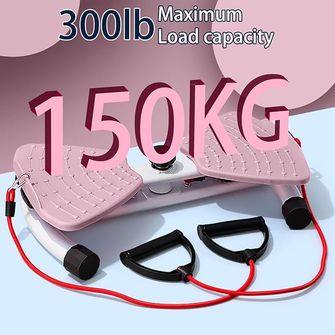 Waist Twisting Machine Board With Resistance Band - 350 Lbs Weight Capacity, 360° Rotating Waist Twister Noiseless Ab Twister Machine For Core Workout Abdominal Fat Loss